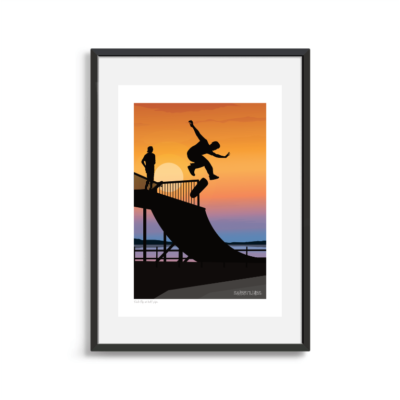 Kick flip on half pipe
