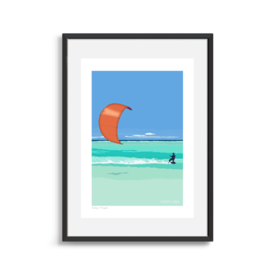 Orange on Turquoise
