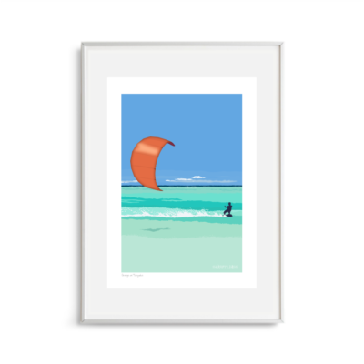 Orange on Turquoise