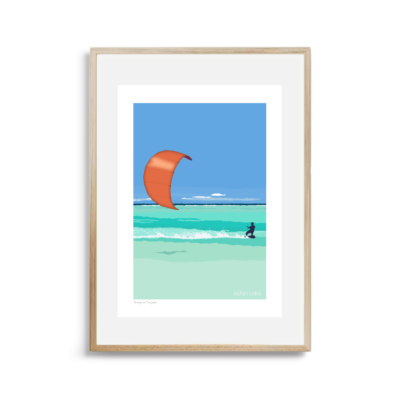 Orange on Turquoise